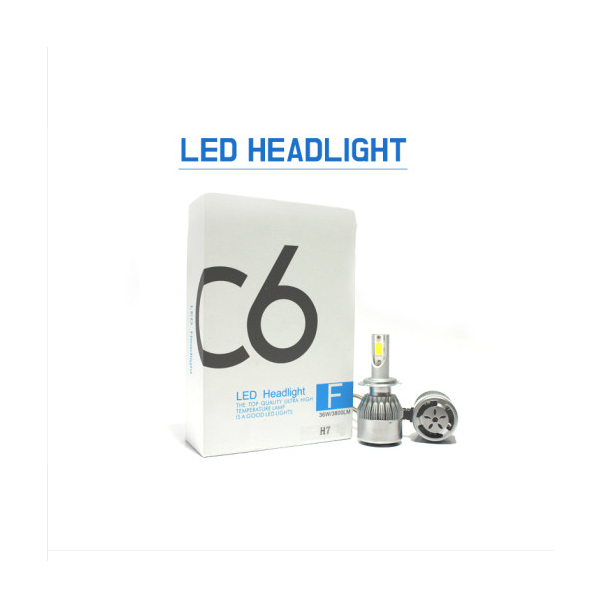 오토바이 튜닝 초고휘도 C6 헤드 라이트 LED 전조등 H1 H3 H4 H7 H11 H8